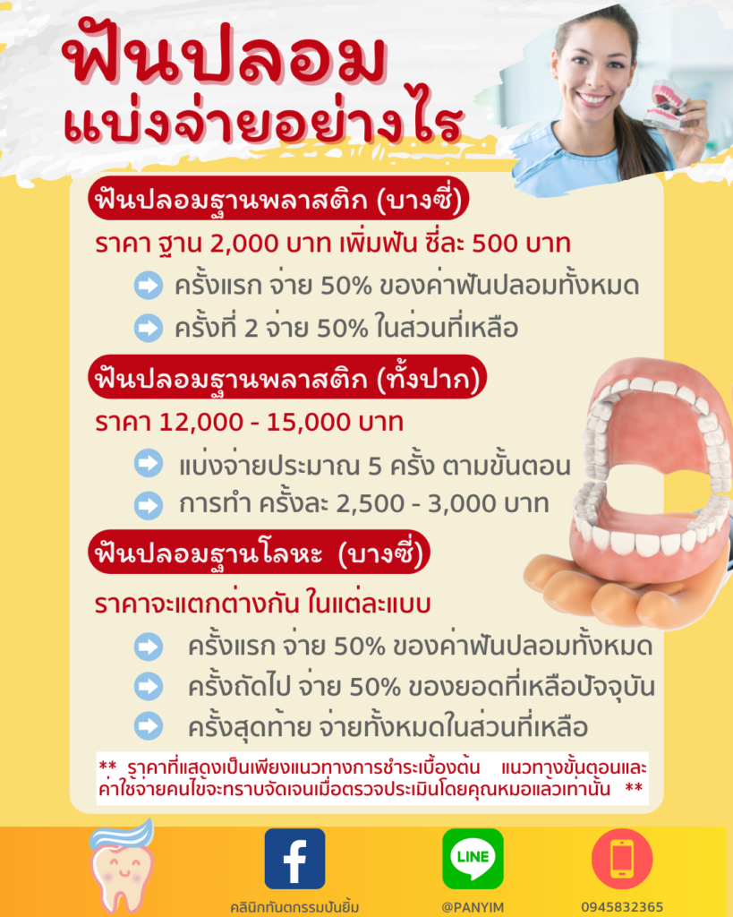 ราคาฟันปลอม